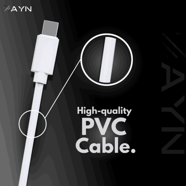 Zayn USB-C to USB-C Data Cable with Aluminium Shield | Fast Charging & Rugged Build - Image 3