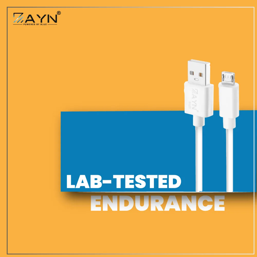 ZAYN-301 Fast Charging Data Cable – Durable & Tangle-Free USB Cable for Android & Type-C Devices
