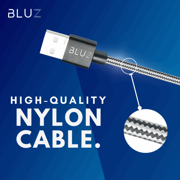 Bluz-A001 High-Speed Data Cable | Fast Charging & Sync | Durable Braided Cable - Image 4