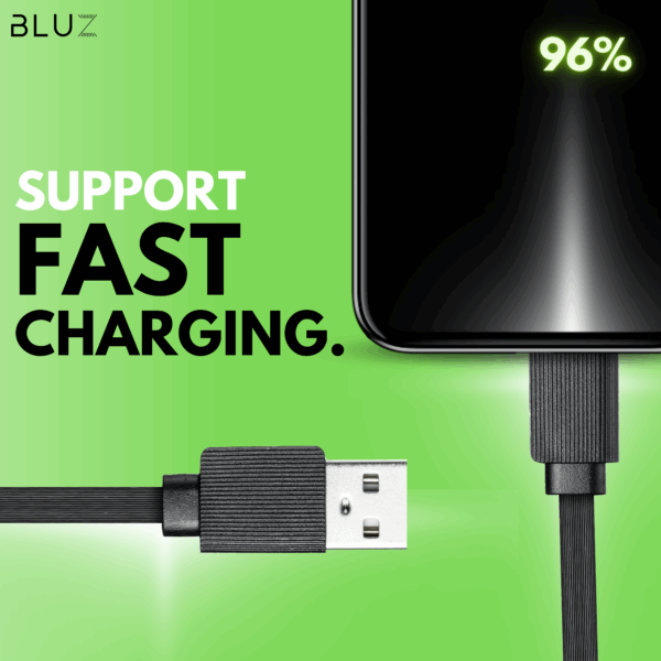 Bluz-A002 Fast Charging Data Cable | Tangle-Free | High-Speed Sync - Image 4