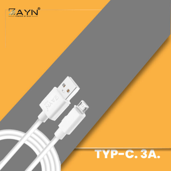 ZAYN-301 Fast Charging Data Cable – Durable & Tangle-Free USB Cable for Android & Type-C Devices - Image 2